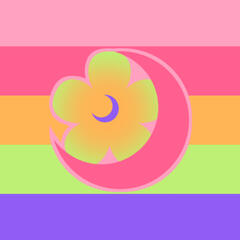 Flower/Moon Mspec Lesbian Pride